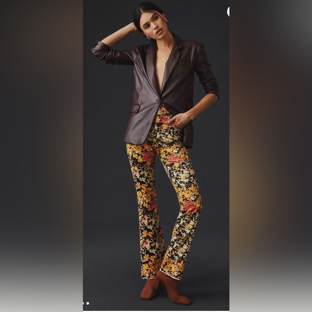 MOTHER The Hustler High-Rise ankle fray Corduroy Pants size 27